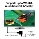 Club 3D Notebook Dokkoló - CSV-1532 (60W, 3.0 USB-C to D-Sub, VGA, 3.0 USB-A, (for Data) 3.0 USB-C)
