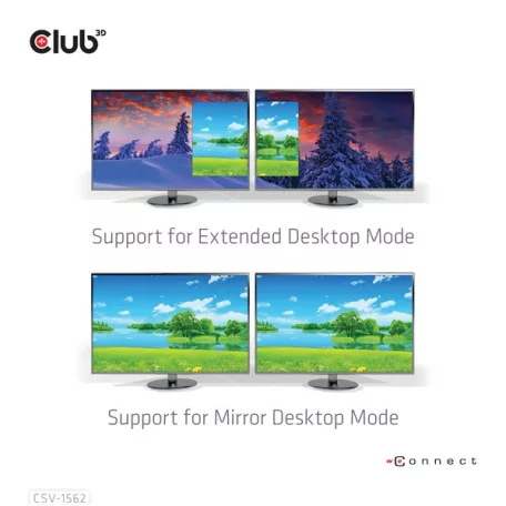 Club 3D Notebook Dokkoló - CSV-1562 (60W Triple Dock, 3.2 USB-C to 3xHDMI, 2x DP, 6x 3.2 USB-A, RJ45. 3,5 Jack)