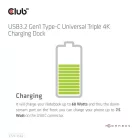 Club 3D Notebook Dokkoló - CSV-1562 (60W Triple Dock, 3.2 USB-C to 3xHDMI, 2x DP, 6x 3.2 USB-A, RJ45. 3,5 Jack)