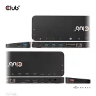 Club 3D Notebook Dokkoló - CSV-1566 (120W, USB-C to 5x USB-A Gen 1, USB-C  Gen 1, 2xHDMI, DP, RJ45, SD.TF. 3,5 Jack, DC)
