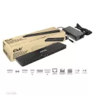 Club 3D Notebook Dokkoló - CSV-1566 (120W, USB-C to 5x USB-A Gen 1, USB-C  Gen 1, 2xHDMI, DP, RJ45, SD.TF. 3,5 Jack, DC)