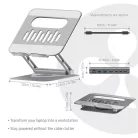 Club 3D Notebook Állvány - CSV-2554 (100W, 4K60Hz HDMI, 3x USB-C, RJ-45, 2x USB-A)
