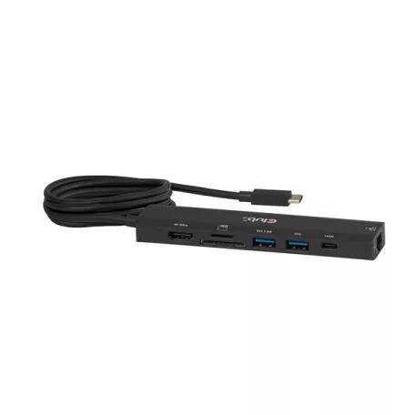 Club 3D Notebook Dokkoló - CSV-2555 (140W, USB-C to 4K60Hz HDMI, USB-C, RJ-45, 2x USB-A, MicroSD, SD)