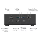 Club 3D Notebook Dokkoló - CSV-2562 (180W,Thunderbolt 5 to 2xHDMI, 2xUSB-C, 10Gbps, 2xUSB-A 5Gbps, 1x 10Gbps, 2.5G, M.2)