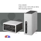 Club 3D Notebook Dokkoló - CSV-3104D (4K UHD, 3.0 USB-A to HDMI, DVI-I, 4xUSB-A, RJ45, 3.5 Jack Audio + Mic)