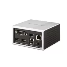   Club 3D Notebook Dokkoló - CSV-3104D (4K UHD, 3.0 USB-A to HDMI, DVI-I, 4xUSB-A, RJ45, 3.5 Jack Audio + Mic)