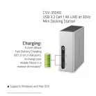 Club 3D Notebook Dokkoló - CSV-3104D (4K UHD, 3.0 USB-A to HDMI, DVI-I, 4xUSB-A, RJ45, 3.5 Jack Audio + Mic)