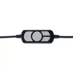   Conceptronic Fejhallgató - POLONA01B (USB, hangerőszabályzó, felhajtható mikrofon, 200 cm kábel, fekete)