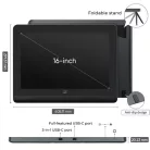 XP-PEN Grafikus kijelző - Artist Pro 16 (Gen 2) (16", IPS, 2560x1600, 5080 LPI, PS 16384, 200 RPS)