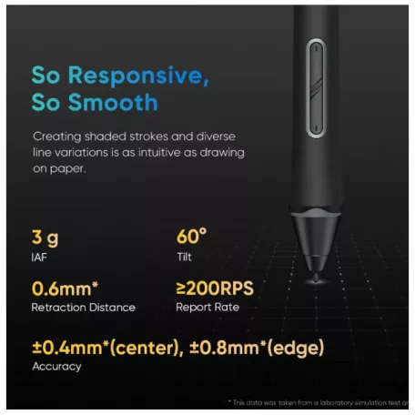 XP-PEN Grafikus kijelző - Artist 13.3 PRO V2 (13", IPS, 16:9, 1920x1080, 5080 LPI, PS 16k, 200 RPS, 9 gomb) fekete