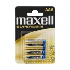 Maxell Elem - Szuper Alkáli elem,  4db AAA (LR03), 1,5V (no mercury)