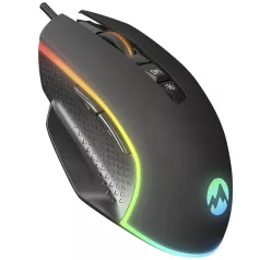   Everest Gamer Egér - RAGE-X2  (6400 DPI, 7gomb, 1,5m harisnyázott kábel, optikai, fekete, RGB LED)