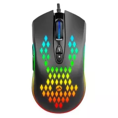   Everest Gamer Egér - SM-G07 METAFOR  (6400 DPI, 7gomb, 1,5m harisnyázott kábel,optikai, fekete, RGB LED)