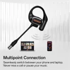 ONEODIO Sport Fejhallgató - OpenRock LINK 20 Black (premium, légvezetés, BT 6.0, fekete)