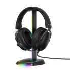 The G-Lab Fejhallgató állvány - K STAND NEON RGB (fekete, univerzális, csúszásgátló, RGB)