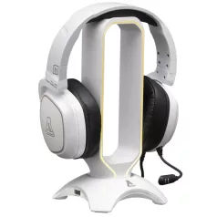   The G-Lab Fejhallgató állvány - K STAND RADON W  (fehér, 2xUSB3.0, műanyag)
