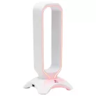 The G-Lab Fejhallgató állvány - K STAND RADON W  (fehér, 2xUSB3.0, műanyag)
