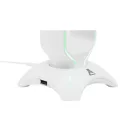 The G-Lab Fejhallgató állvány - K STAND RADON W  (fehér, 2xUSB3.0, műanyag)