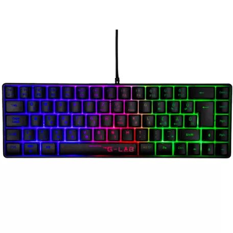 The G-Lab Gamer Billentyűzet - KEYZ HYDROGEN HU (RGB LED, TKL, USB, fekete, magyar)