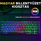 The G-Lab Gamer Billentyűzet - KEYZ HYDROGEN HU (RGB LED, TKL, USB, fekete, magyar)