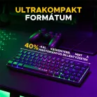 The G-Lab Gamer Billentyűzet - KEYZ HYDROGEN HU (RGB LED, TKL, USB, fekete, magyar)