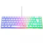 The G-Lab Gamer Billentyűzet - KEYZ HYDROGEN W/HU (RGB LED, TKL, USB, fehér, magyar)