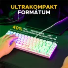 The G-Lab Gamer Billentyűzet - KEYZ HYDROGEN W/HU (RGB LED, TKL, USB, fehér, magyar)