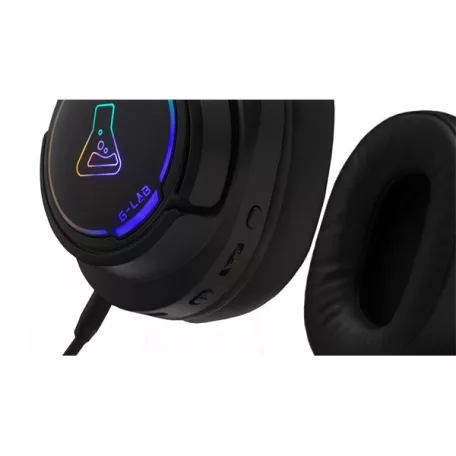 The G-Lab Vezeték nélküli Fejhallgató - KORP IRIDIUM (2,4Ghz, USB-C, Bluetooth, mikrofon, hangerőszabályzó, fekete)