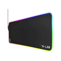   The G-Lab Egérpad - PAD RUBIDIUM (800x300x3mm; fekete, extra USB, vízálló, RGB LED)