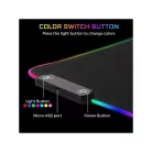 The G-Lab Egérpad - PAD RUBIDIUM (800x300x3mm; fekete, extra USB, vízálló, RGB LED)