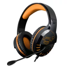   Spirit of Gamer Fejhallgató - PRO-H3 (MultiPlatform, mikrofon, 3.5mm jack, hangerőszabályzó, 2m kábel, narancssárga)