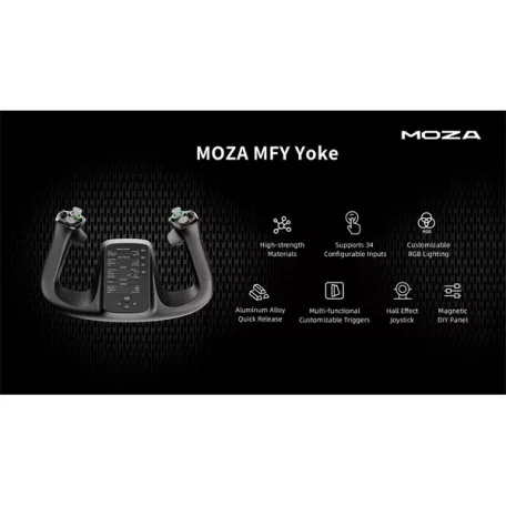 Moza Racing kiegészítő - Flight MFY YOKE vezérlő (Hall effect, RGB)
