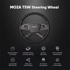 Moza Racing kiegészítő - TSW Kormánykerék (Kamion változat, RGB, 400mm)