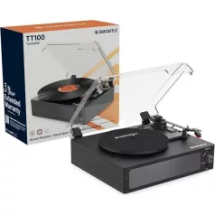   Oakcastle Lemezjátszó - TT100 (33/45/78 RPM, Bluetooth 5.0, RCA, AUX, hangszóró)
