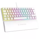 Rampage Billentyűzet - PLOWER K60 White US (Vezetékes, Mechanikus, Blue switch, angol, fehér, RGB LED)