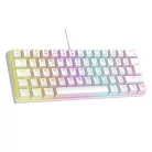 Rampage Billentyűzet - PLOWER K60 White US (Vezetékes, Mechanikus, Blue switch, angol, fehér, RGB LED)