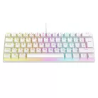 Rampage Billentyűzet - PLOWER K60 White US (Vezetékes, Mechanikus, Blue switch, angol, fehér, RGB LED)