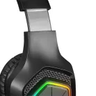 Rampage Fejhallgató - RM-K90 VECTOR (mikrofon, USB, 3,5 Jack, hangerőszabályzó, nagy-párnás, fekete)