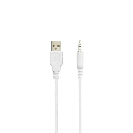 Rampage Fejhallgató - RM-K90 VECTOR (mikrofon, USB, 3,5 Jack, hangerőszabályzó, nagy-párnás, fehér)