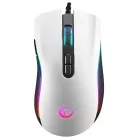 Rampage Egér Gamer - SMX-R44 V2 Macro (12800 DPI, 7 gomb, makro, RGB LED, 1,8m fonott kábel, fehér)