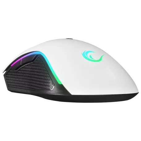 Rampage Egér Gamer - SMX-R44 V2 Macro (12800 DPI, 7 gomb, makro, RGB LED, 1,8m fonott kábel, fehér)