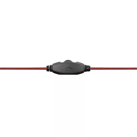Snopy Fejhallgató - SN-4488 (mikrofon, 3.5mm jack, hangerőszabályzó, nagy-párnás, 2.1m kábel, fekete-piros)