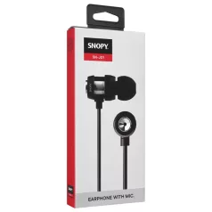   Snopy Fülhallgató - SN-J01 (mikrofon, 3.5mm jack, 1.2m kábel, fekete-kék)