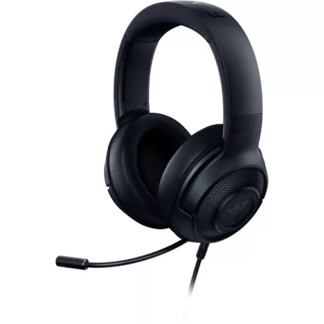 Razer Fejhallgató - Kraken X Lite (3.5mm Jack, mikrofon, hangerőszabályzó, 1,3m kábel, fekete)