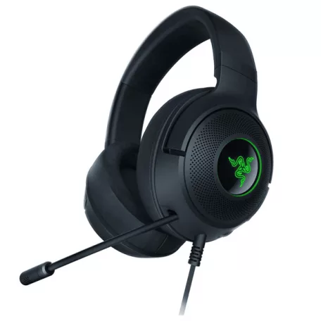 Razer Fejhallgató - Kraken V3 X (USB, mikrofon, hangerőszabályzó, 1,8m kábel, fekete)