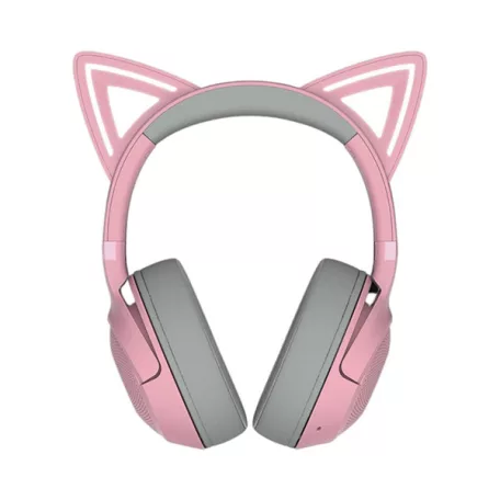 Razer Fejhallgató - Kraken Kitty V2 BT Quartz Ed. (Bluetooth, mikrofon, hangerőszabályzó, rózsaszín)