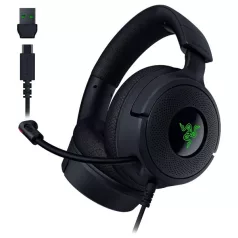   Razer Fejhallgató - Kraken V4 X (USB, mikrofon, hangerőszabályzó, 1,8m kábel, fekete)