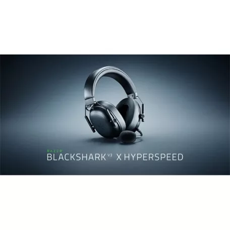 Razer Fejhallgató - Blackshark V3 X Hyperspeed (Bluetooth, mikrofon, hangerőszabályzó, fekete)
