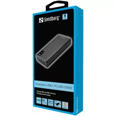   Sandberg Akkubank - Powerbank USB-C PD 20W 20000 (20000mAh; 1xUSB-C+2xUSB-A)