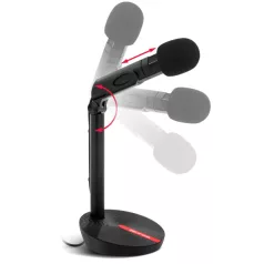   Spirit of Gamer Mikrofon - EKO (USB csatlakozó; 140cm kábel; állvány; fekete-piros)